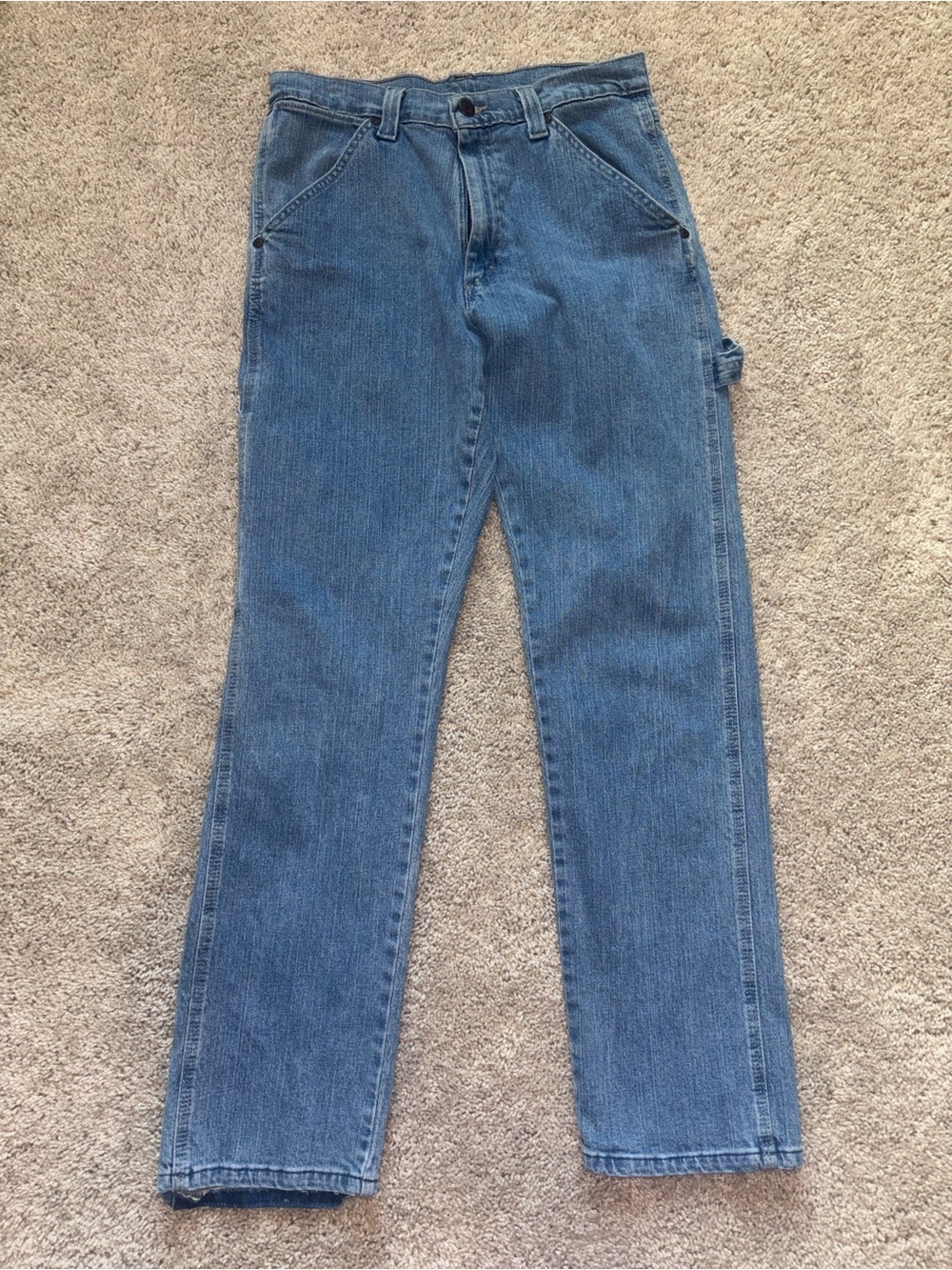 Wrangler Carpenter Denim Jeans Medium Wash Utility Skater Hammer Loop 29x32